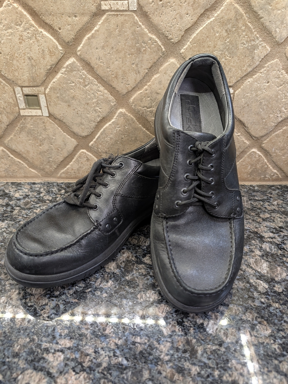 Dansko Wyatt Black Leather Men's Oxford Shoes EU 44 US 11